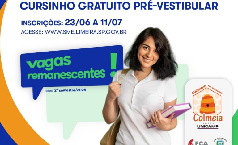 Inscrições para cursinho pré-vestibular gratuito vão até amanhã